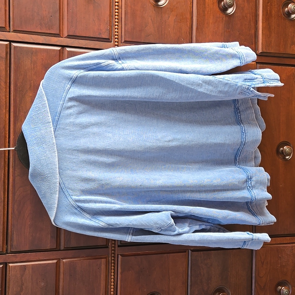 J.Jill Pure Jill Oversized Terry Cloth Pullover Shirt Light Blue Size XL - Picture 3 of 8